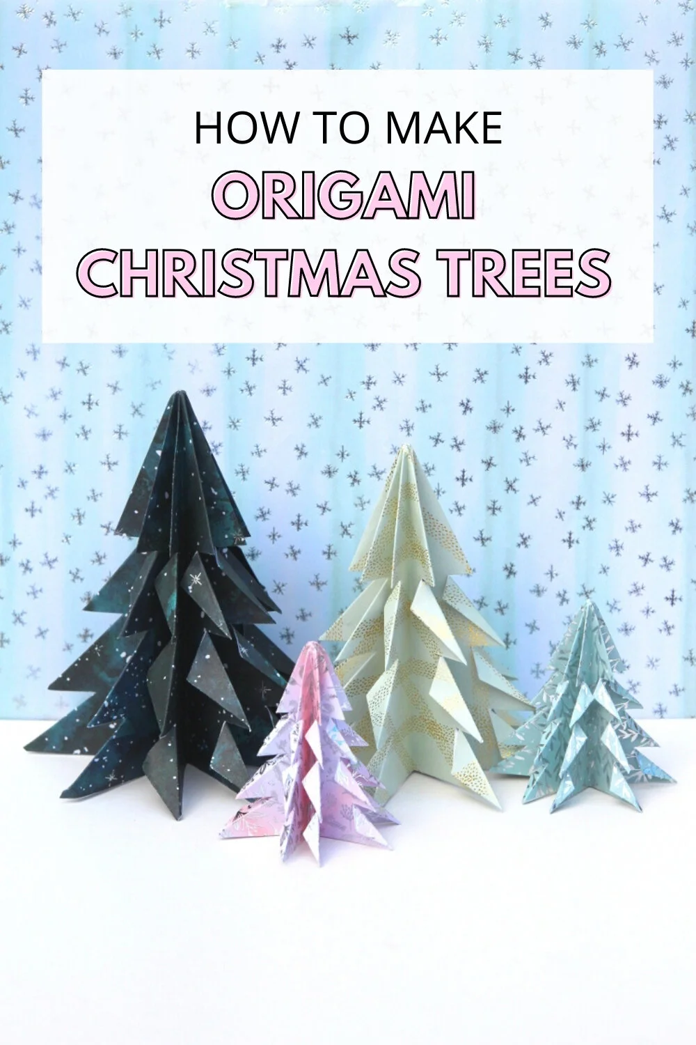 easy origami christmas trees — gathering beauty